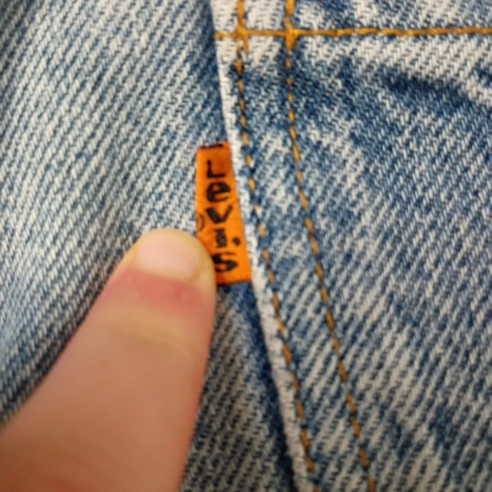Vtg Levi's 550 Jeans Mens 36x30 Blue Relaxed Faded Orange Tab‎ Cotton Denim 90s